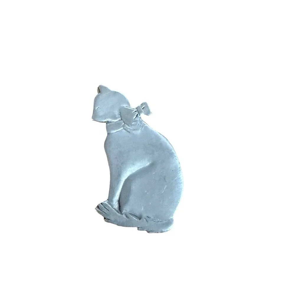 Vtg Brooch Pin‎ Kitty Cat Pewter Canada Souvenir Jewelry Animal Theme